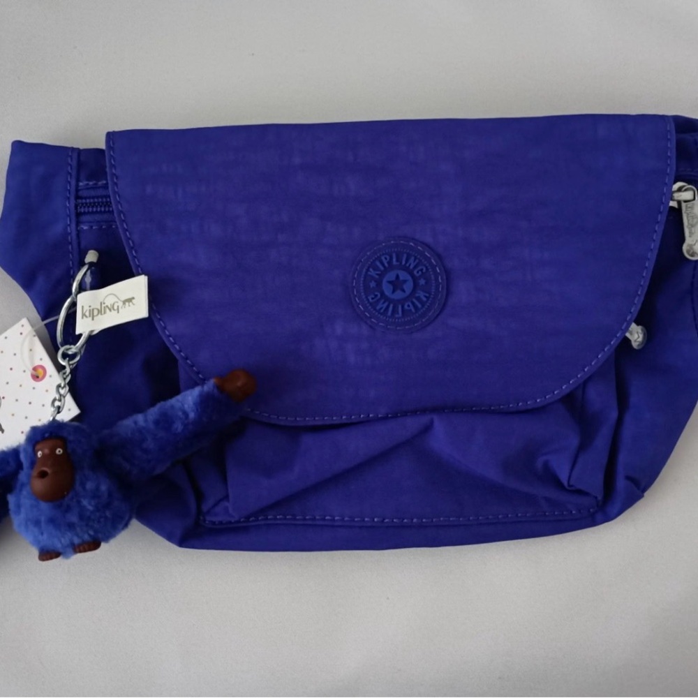 Kipling Violet Crossbody Bag with Monkey Charm